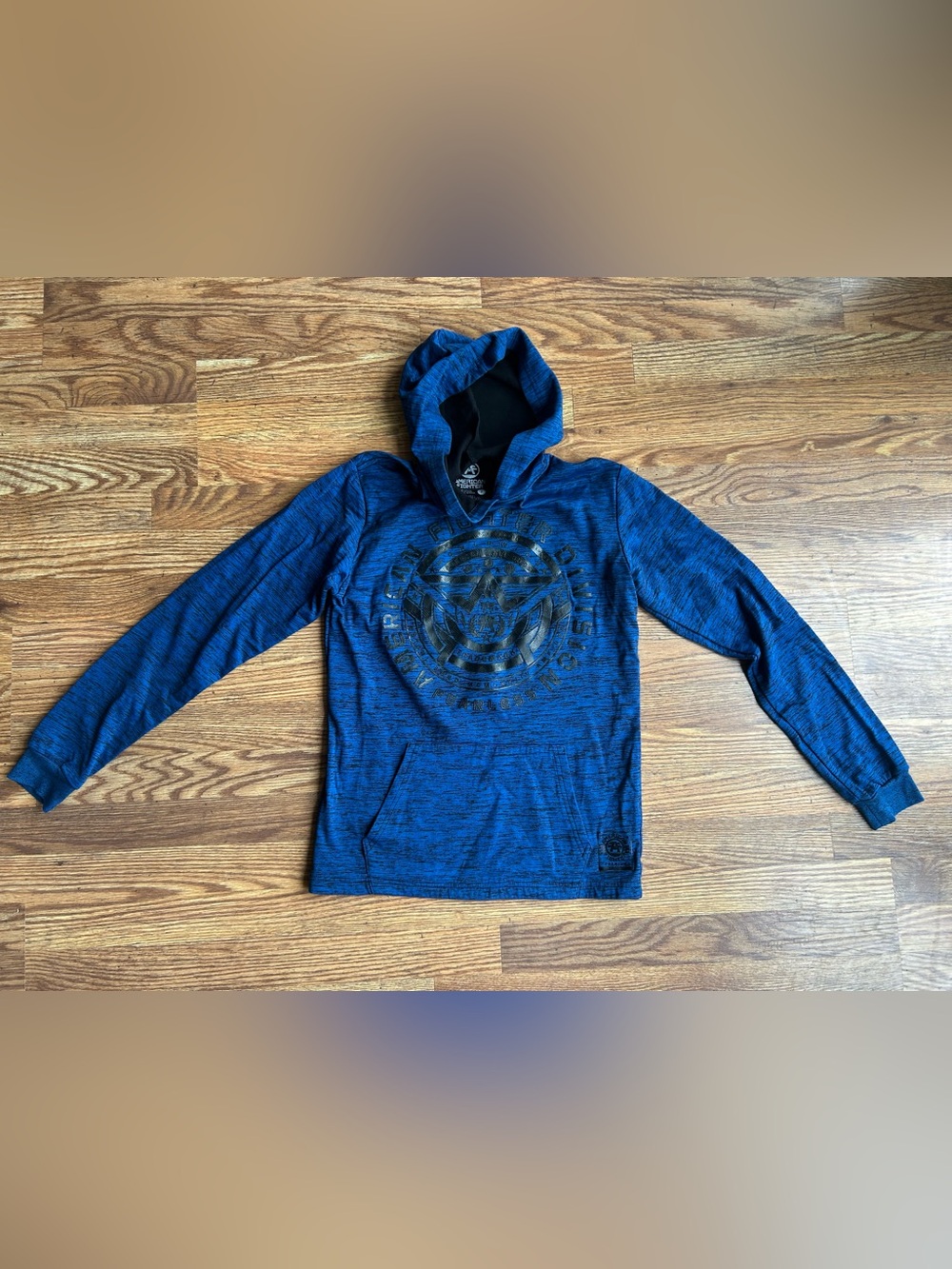 Buckle American Fighter Royal Blue Hooded Sweatshirt with Graphic
